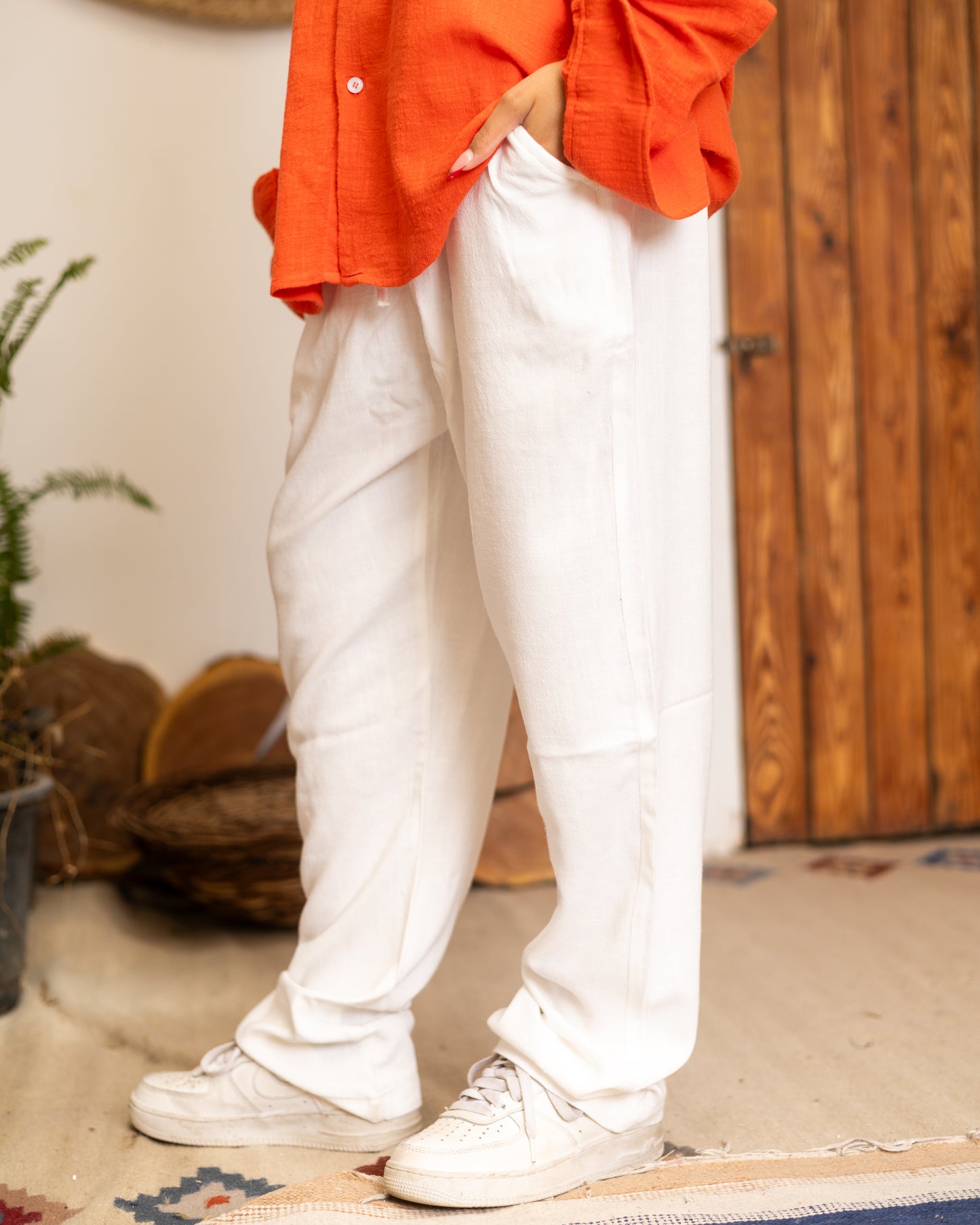 White Linen Pants