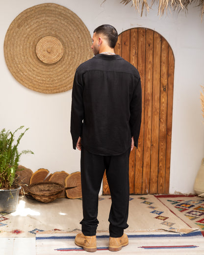 Black Linen Shirt