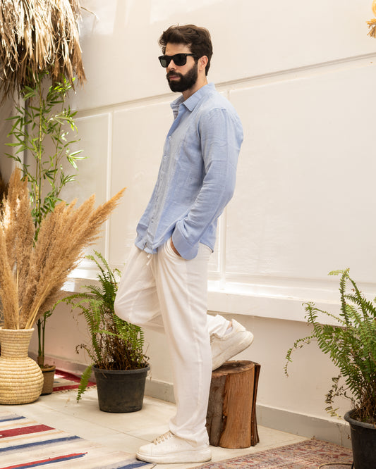 Blue Linen Shirt