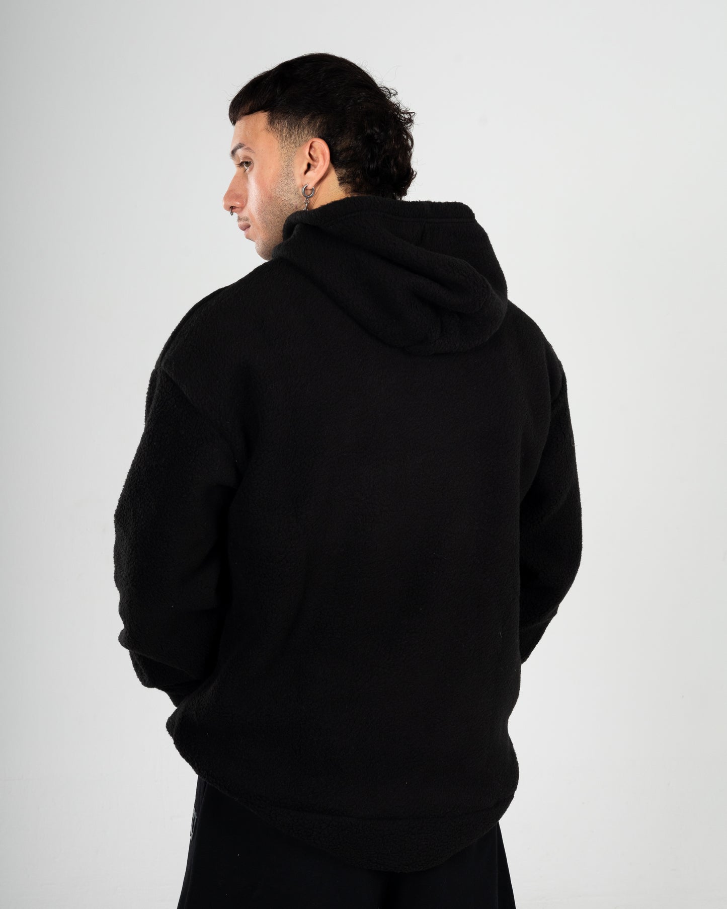 Black Fur Hoodie