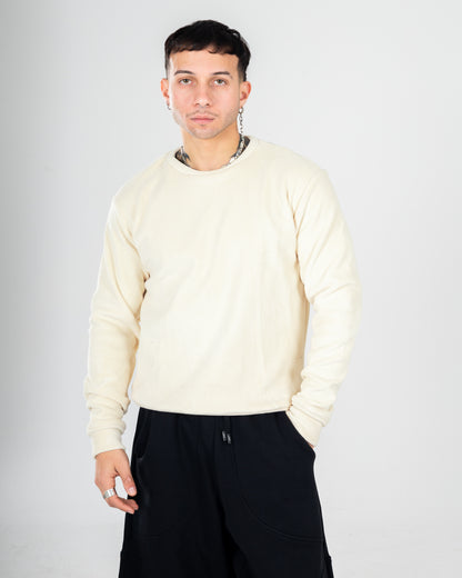 Cream Velvet Crewneck