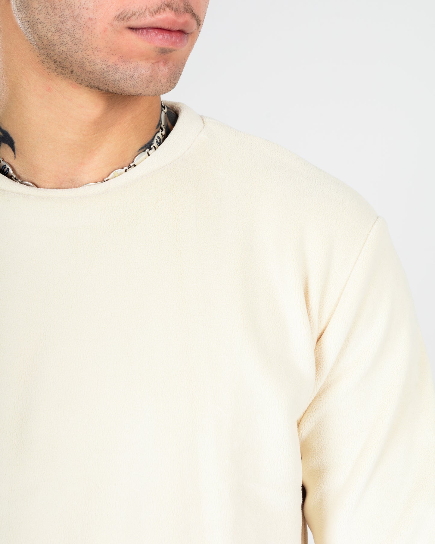 Cream Velvet Crewneck